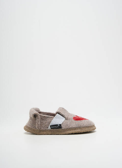 Papuci/Pantofi de casă bej NANGA fată