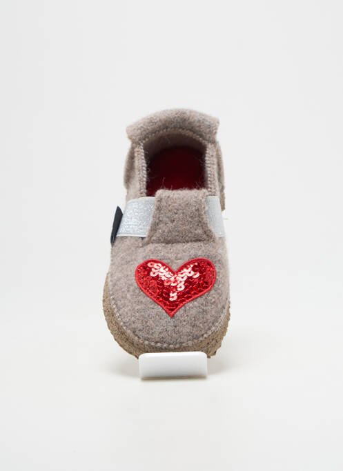 Papuci/Pantofi de casă bej NANGA fată