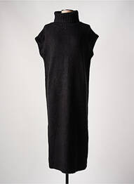Rochie pulover croială dreaptă mâneci scurte negru YEST femme