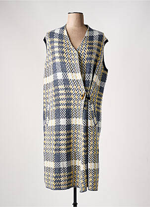 Vestă cu mâneci scurte albastru YEST femeie