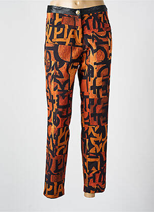 Pantalon slim portocaliu ONE O ONE femeie