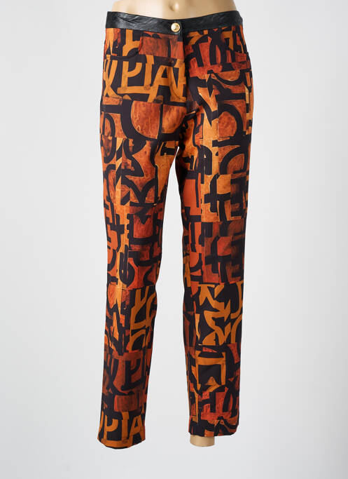 Pantalon slim portocaliu ONE O ONE femeie