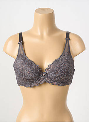 Sutien efect material satinat top sutien modelat gri SASSA femeie