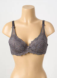Sutien efect material satinat top sutien modelat gri SASSA femme