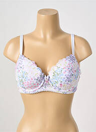 Sutien efect material satinat top sutien modelat alb VALEGE femme