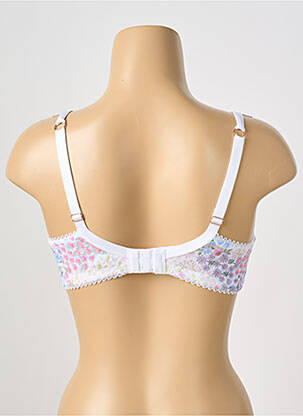 Sutien efect material satinat top sutien modelat alb VALEGE femeie