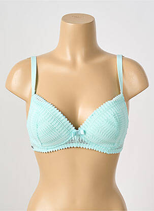 Sutien efect material satinat top sutien modelat albastru VALEGE femeie