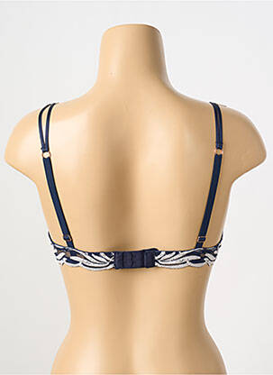 Sutien efect material satinat top sutien modelat albastru VALEGE femeie