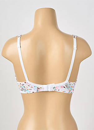 Sutien efect material satinat top sutien modelat alb PIEGE femeie