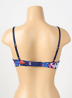 Sutien efect material satinat top sutien modelat albastru MORGAN femeie