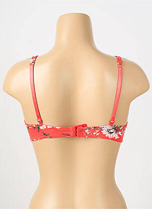 Sutien efect material satinat top sutien modelat roșu STEFFY femeie