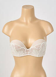 Sutien fără armatură top sutien push-up bej WONDERBRA femme