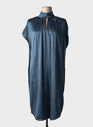Rochie midi croială fluidă mâneci scurte albastru ATTIC AND BARN femeie