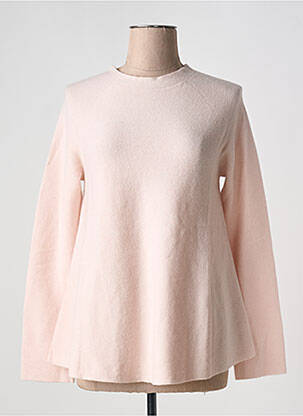 Pulover guler rotund mâneci lungi bej SEMICOUTURE femeie
