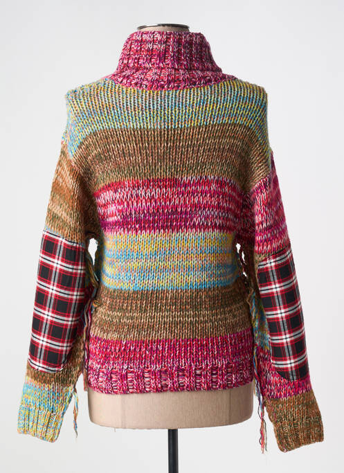 Pulover cu guler înalt roz SEMICOUTURE femeie