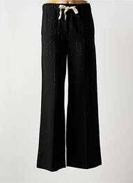 Pantalon drept talie elastică mărime normală negru ATTIC AND BARN femme