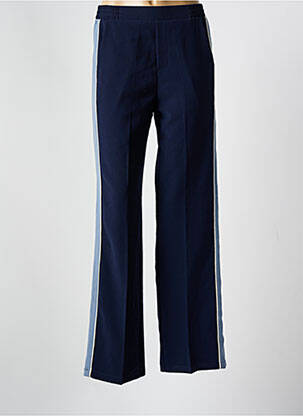Pantalon drept țesătură crep mărime normală albastru GRACE & MILA femeie