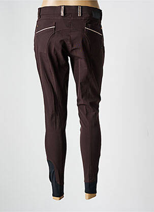 Pantalon slim țesătură poplin mărime normală maro BR femeie