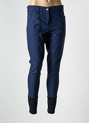 Pantalon slim talie elastică mărime normală albastru BR femeie