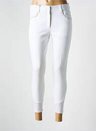 Pantalon 7/8 elasticitate mărime normală alb PERFORMANCE femeie