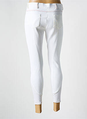 Pantalon 7/8 elasticitate mărime normală alb PERFORMANCE femeie