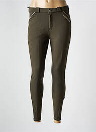 Pantalon slim țesătură poplin mărime normală verde KINGSLAND femme