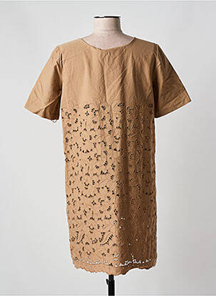 Rochie scurtă mâneci scurte mâneci scurte maro STELLA MCCARTNEY femeie