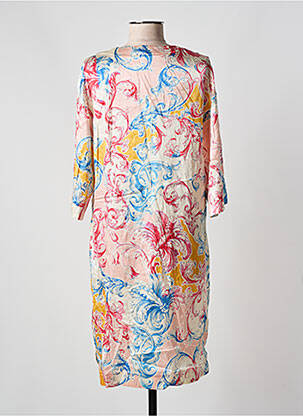 Rochie midi mâneci 3/4 mâneci 3/4 roz JOYCE & GIRLS femeie