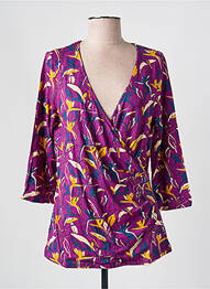 Top elasticitate mâneci 3/4 violet LA FIANCEE DU MEKONG femme