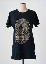Tricou serigrafie cu strasuri mâneci scurte negru FAITH CONNEXION femeie