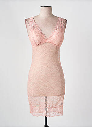 Jupon/fond de rochie broderie roz OUNO femeie