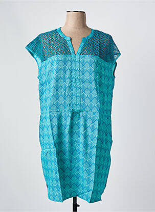 Rochie scurtă mâneci scurte mâneci scurte albastru LA FIANCEE DU MEKONG femeie