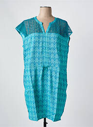 Rochie scurtă mâneci scurte mâneci scurte albastru LA FIANCEE DU MEKONG femeie