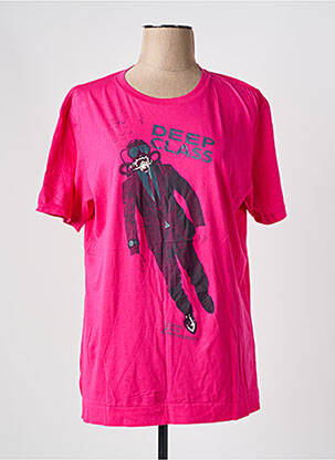 Tricou serigrafie mâneci scurte roz DIESEL femeie