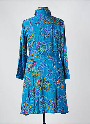 Rochie midi imprimeu floral mâneci lungi albastru LA FIANCEE DU MEKONG femeie