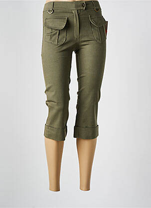 Pantalon trei sferturi buzunare verde CAPRICINE.K femeie