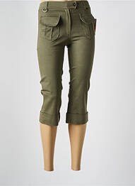 Pantalon trei sferturi buzunare verde CAPRICINE.K femeie
