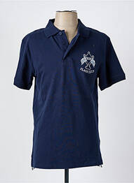 Polo elasticitate mâneci scurte albastru FLAGS & CUP homme