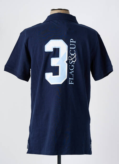 Polo albastru FLAGS & CUP bărbat