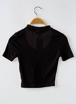 Top elasticitate mâneci scurte negru H&M femeie