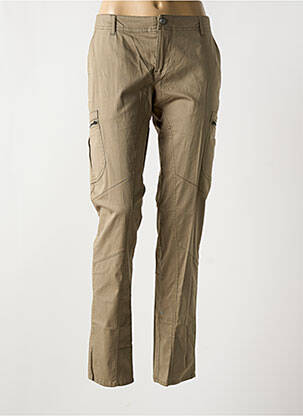 Pantalon chino țesătură poplin mărime normală verde CHRISTIAN AUDIGIER femeie