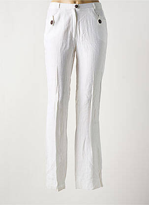 Pantalon drept alb CHRISTIAN MARRY femeie