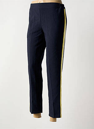 Pantalon slim talie elastică mărime normală albastru NEW LILY femeie