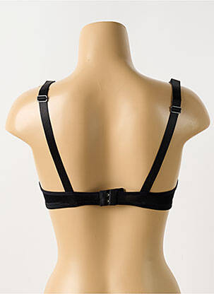 Sutien efect material satinat sutien cupe întregi cu decolteu înalt negru GAIYI femeie