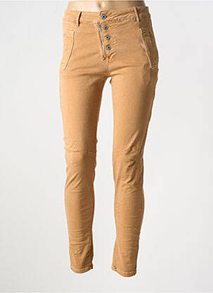 Blugi cu croială slim maro MELLY & CO femeie