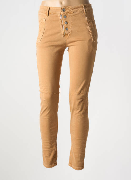Blugi cu croială slim maro MELLY & CO femeie