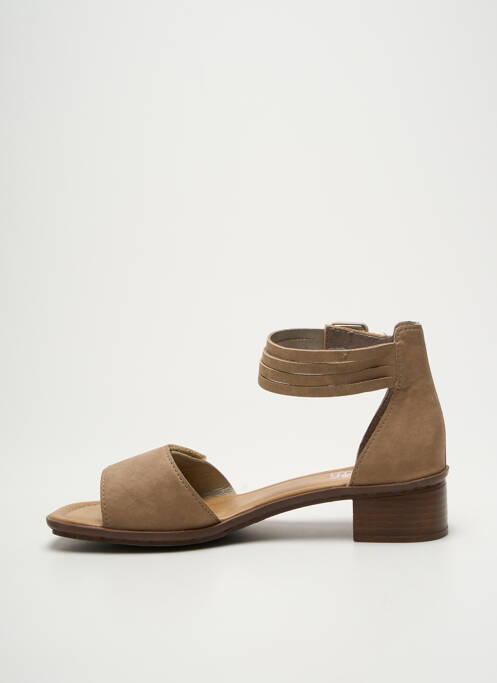 Sandale/Pantofi decupați bej RIEKER femeie