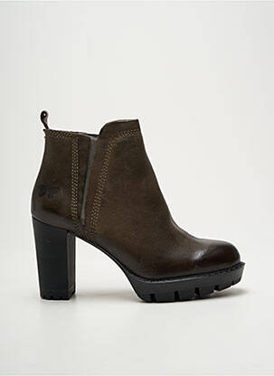 Botine/ghete material neted toc de 7 la 9 cm verde FELMINI femeie