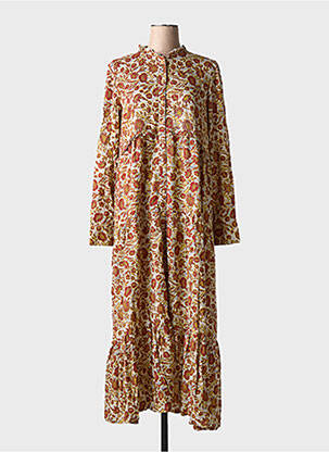 Rochie lungă maro CHICOSOLEIL femeie