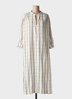 Rochie lungă mâneci lungi mâneci lungi bej OTTOD'AME femeie